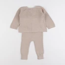 Vertbaudet - ensemble beige - 12 mois