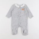 Cadet Rousselle - pyjama velours gris - 6 mois