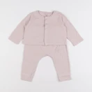 Petit Bateau - ensemble rose - 12 mois