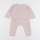 Petit Bateau - ensemble rose - 12 mois