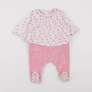Petit Bateau - pyjama velours rose - 3 mois