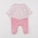 Petit Bateau - pyjama velours rose - 3 mois