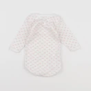 Petit Bateau - body blanc, rose - 3 mois