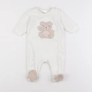 H&M - pyjama velours beige - 3 mois
