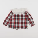 H&M - blouse rouge, beige - 12/18 mois