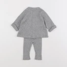 Vertbaudet - ensemble gris - 0/1 mois