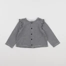 Petit Bateau - sweat bleu, blanc - 18 mois