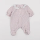Petit Bateau - pyjama velours rose - 1 mois