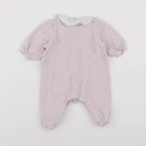 Petit Bateau - pyjama velours rose - 1 mois