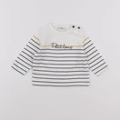 Tape à l'oeil - tee-shirt blanc, bleu - 6 mois