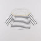 Tape à l'oeil - tee-shirt blanc, bleu - 6 mois