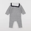 Jacadi - combinaison blanc, bleu - 6 mois
