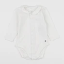 Petit Bateau - body à col blanc - 6 mois