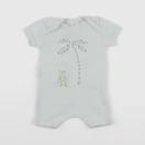 Petit Bateau - pyjama coton vert - 1 mois