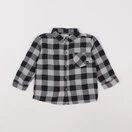 Vertbaudet - chemise gris, noir - 9 mois
