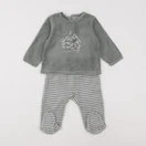 Vertbaudet - pyjama velours vert - 9 mois
