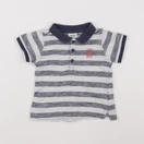 Tape à l'oeil - polo blanc, bleu - 12 mois