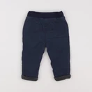 Little Cigogne - pantalon doublé bleu - 9 mois