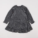Zara - robe gris, argent - 2/3 ans