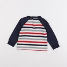 Petit Bateau - tee-shirt bleu, rouge - 12 mois