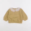 Vertbaudet - sweat jaune - 12 mois