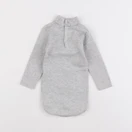 Petit Bateau - body à col gris - 6 mois