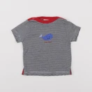 Petit Bateau - tee-shirt bleu - 6 mois