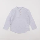 Monoprix - chemise bleu, blanc - 3 ans