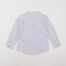 Monoprix - chemise bleu, blanc - 3 ans