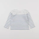 Boutchou - tee-shirt blanc, bleu - 12 mois