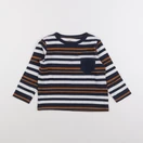 H&M - tee-shirt blanc, bleu - 2/4 ans