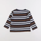 H&M - tee-shirt blanc, bleu - 2/4 ans