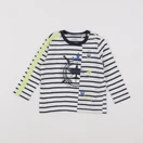 IKKS - tee-shirt blanc, bleu - 12 mois