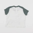 Petit Bateau - tee-shirt blanc, vert - 6 mois