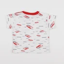 Petit Bateau - tee-shirt blanc, rouge - 6 mois
