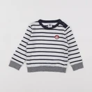Petit Bateau - tee-shirt blanc, bleu - 18 mois