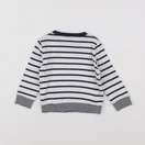 Petit Bateau - tee-shirt blanc, bleu - 18 mois