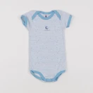 Petit Bateau - body bleu - 12 mois