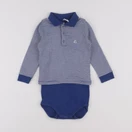 Petit Bateau - body tee-shirt bleu - 24 mois