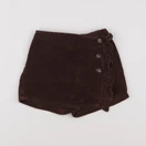 Vertbaudet - jupe short marron - 6 ans