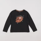 Vertbaudet - tee-shirt noir, or - 6 ans