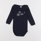 Petit Bateau - body noir - 12 mois