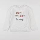 Okaidi - sweat blanc - 8 ans