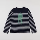 Okaidi - tee-shirt bleu, blanc - 8 ans