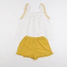 Monoprix - ensemble jaune, blanc - 8 ans