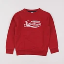 Petit Bateau - sweat rouge - 8 ans