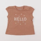 Vertbaudet - tee-shirt marron - 9 mois