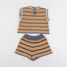 The new society - ensemble bleu, orange - 24 mois