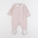 Petit Bateau - pyjama velours rose - 12 mois