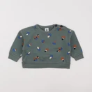 Petit Bateau - sweat vert - 12 mois